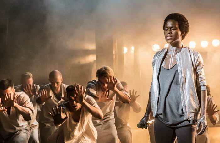 Tyrone Huntley as Judas in Jesus Christ Superstar. Photo Johan Persson.