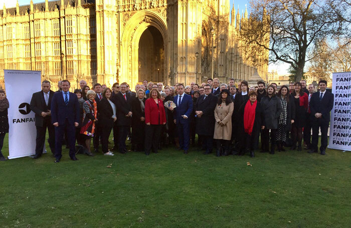 Ban the Bots and Touts Out protest outside Parliament