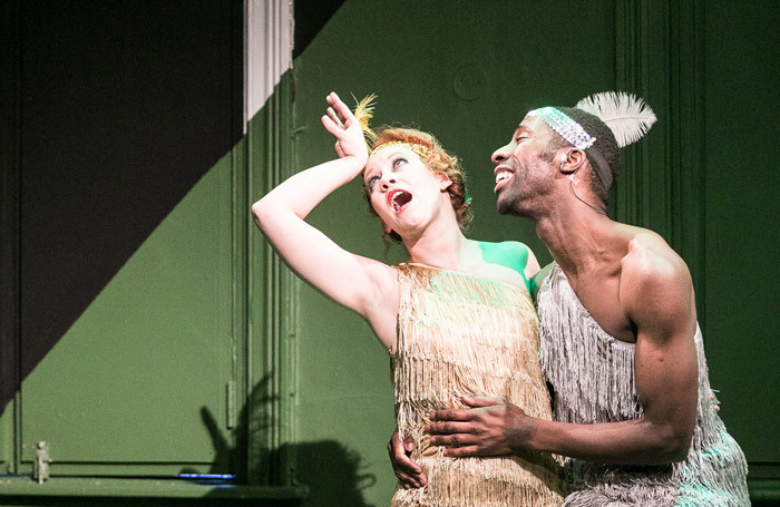 Anna Clarke and Joey Akubeze in The Wild Party at the Hope Theatre, London. Photo: Alex Fine