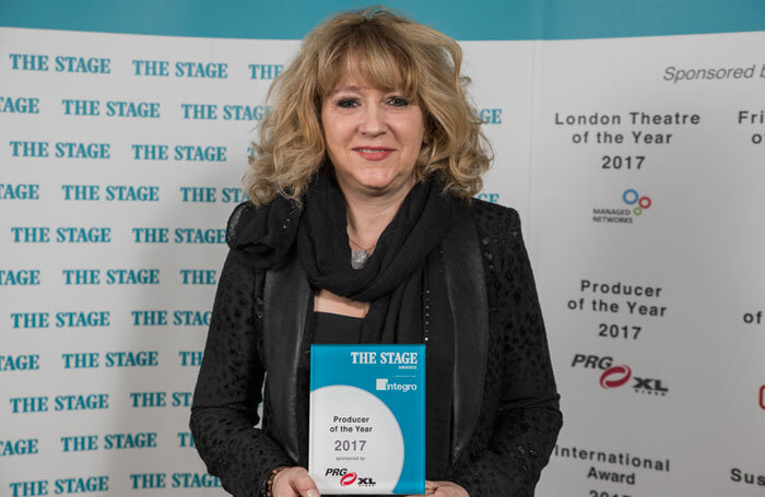 Sonia Friedman at The Stage Awards 2017, held at the Theatre Royal, Drury Lane, London. Photo: David Monteith-Hodge