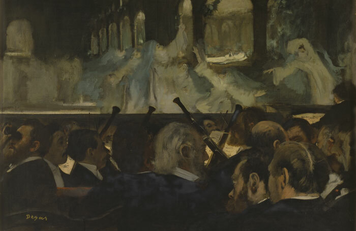 Edgar Degas' 1876 painting The Ballet Scene from Meyerbeer's Opera Roberto Il Diavolo. Image: Victoria and Albert Museum, London