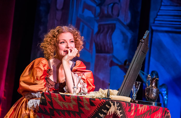 Laura Pitt-Pulford stars in Nell Gwynn at the Lowry, Salford. Photo: Tristram Kenton