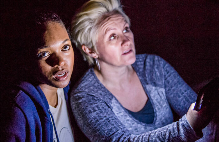 Debra Baker and Jessye Romeo in Big Guns at the Yard Theatre. Photo: Tristram Kenton