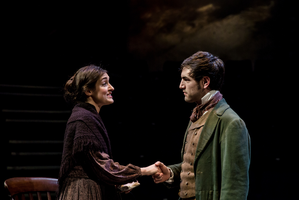 Phoebe Pryce and Michael Peavoy in The Tenant of Wildfell Hall at Octagon Theatre, Bolton. Photo: Richard Davenport