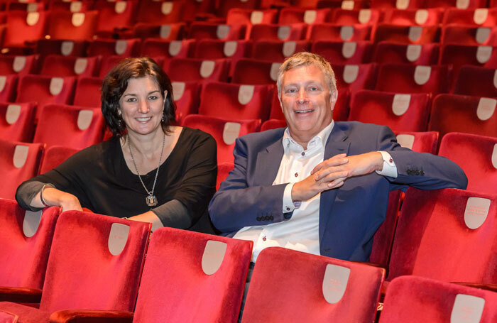 Birmingham Hippodrome chief executive Fiona Allan and new chair Andy Hogarth. Photo: Simon Hadley