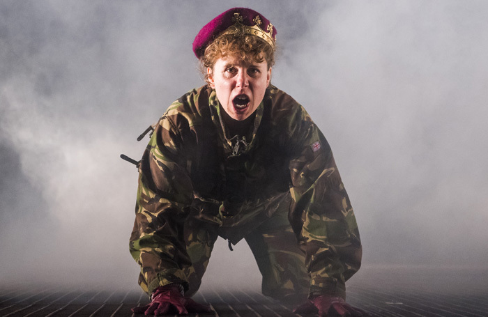 Michelle Terry in Henry V at Regent's Park Open Air Theatre in 2016. Photo: Tristram Kenton