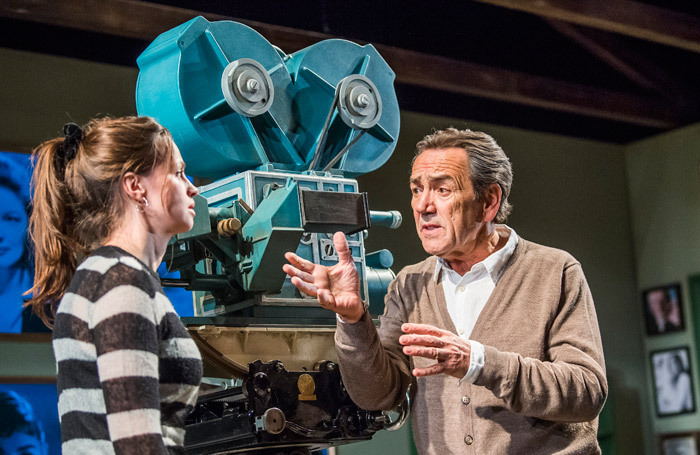 Rebecca Night and Robert Lindsay  in Prism at Hampstead Theatre, London. Photo: Tristram Kenton