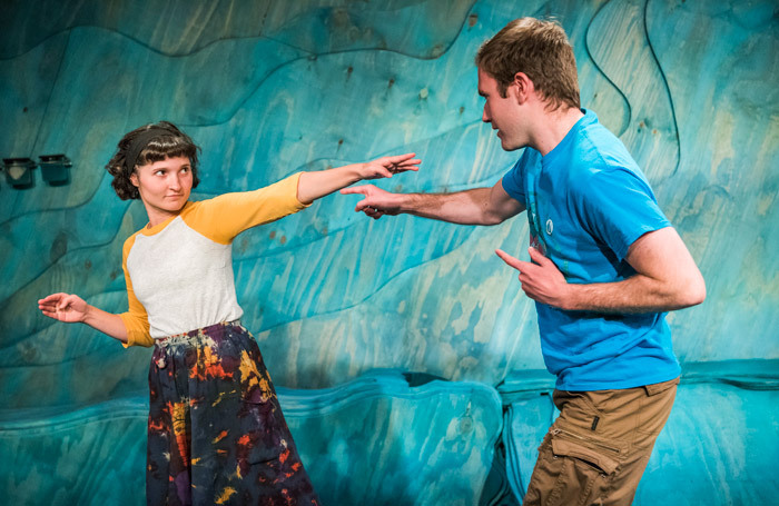 Ruby Bentall and Joe Bannister  in Ramona Tells Jim at Bush Theatre, London. Photo: Tristram Kenton