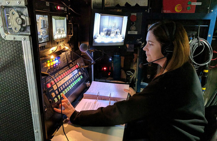 Deputy stage manager Kim Lewis working on the National Theatre production of Jane Eyre