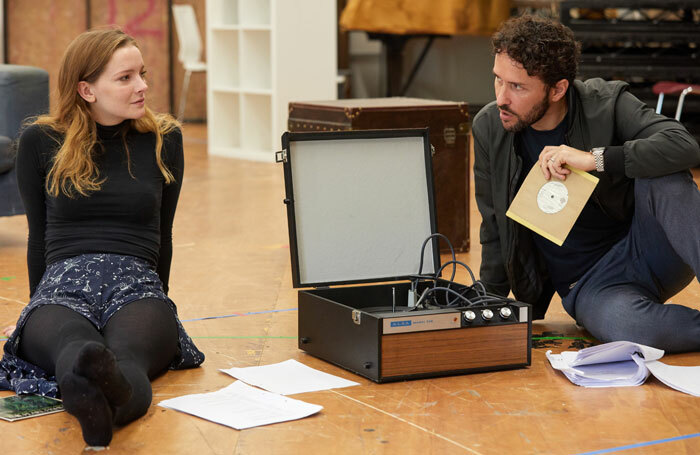 Morfydd Clark and Richard Mylan in rehearsal for The Cherry Orchard. Photo: Mark Douet