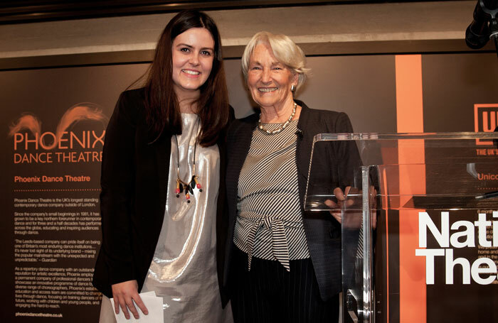 Linbury prize-winner Basia Binkowska (left) with awards founder Anya Sainsbury