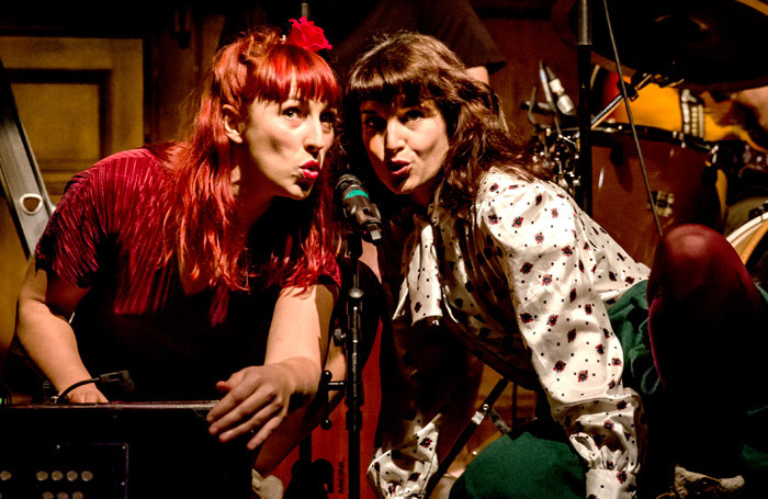 Abbi Greenland as Rose Red and Helen Goalen in Snow White and Rose Red at Battersea Arts Centre. London. Photo: The Other Richard