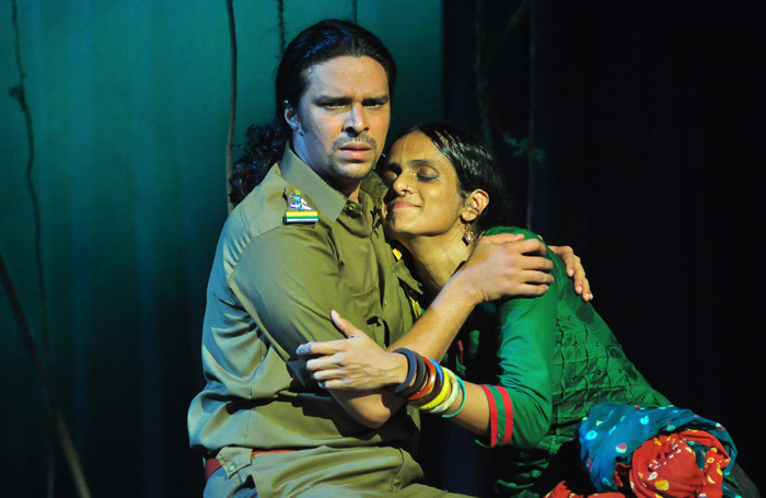 Sheejith Krishna and Akhila Ramnarayan in Night's End at Soho Theatre, London