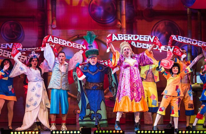 The cast of Aladdin at His Majesty's Theatre, Aberdeen