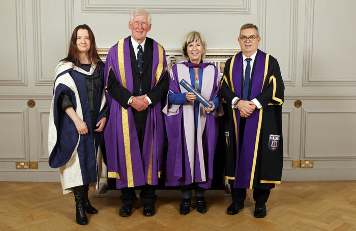 Jude Kelly (third from left) with (l-r) Claire Mera Nelson, Geoffrey Copland and Anthony Browne