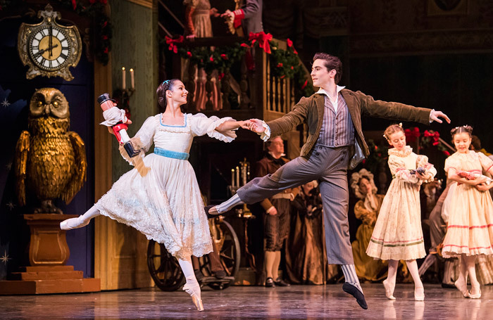 Francesca Hayward  and Tristan Dyer in The Nutcracker at the ROH, London. Photo: Tristram Kenton