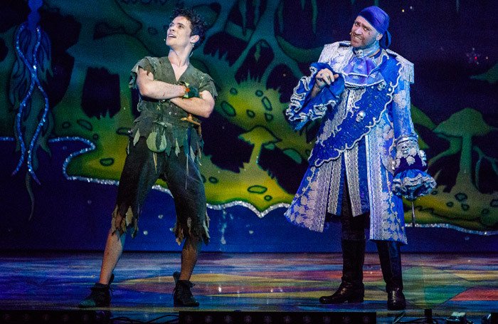 Jonny Labey and Sid Sloane in Peter Pan at Hull new Theatre