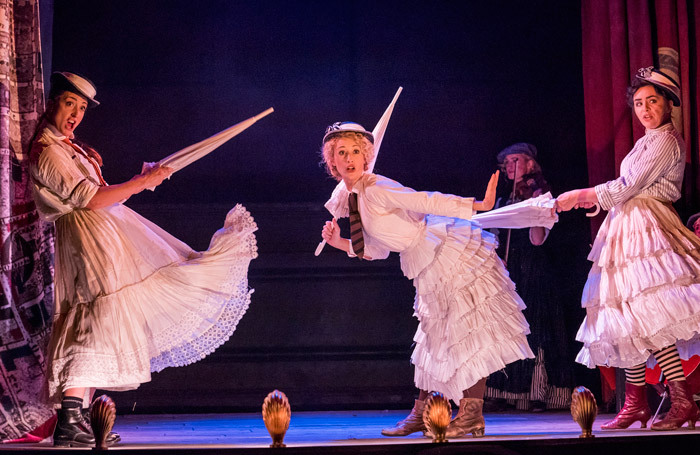 The cast of Oranges and Elephants at Hoxton Hall, London. Photo: Tristram Kenton