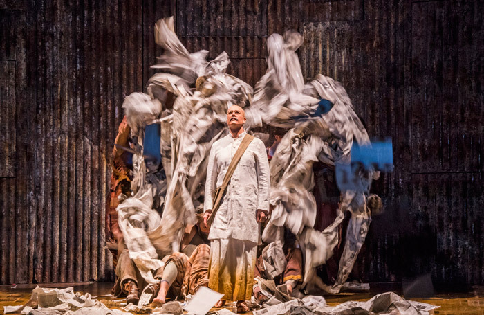 Toby Spence  in Satyagraha at London Coliseum. Photo: Tristram Kenton