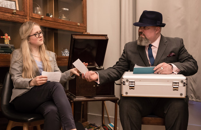 Rachel Harper and Ged Forrest in The Grift at town Hall Hotel, London. Photo: Scott Rylander