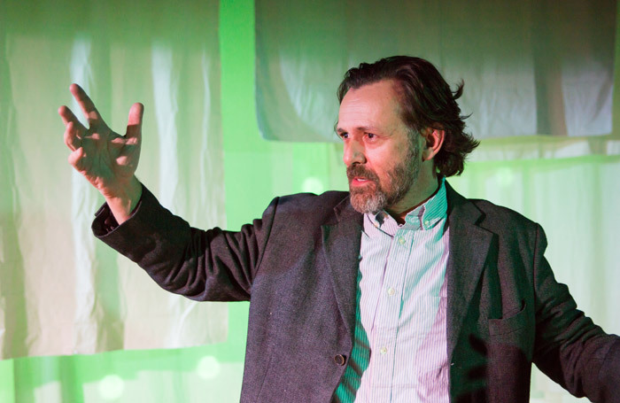 Philip Goodhew in The Ungrateful Biped at White Bear Theatre, London. Photo: Andreas Lambis