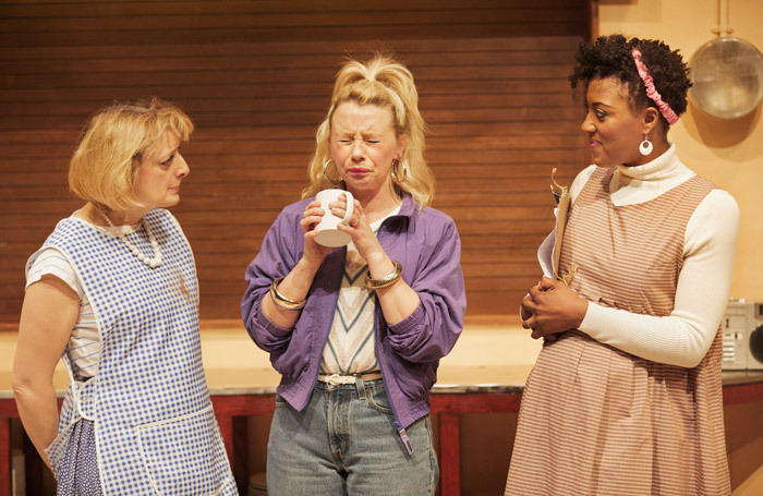 Judy Flynn, Samantha Power and Simone Saunders in Chicken Soup at Crucible Studio, Sheffield. Photo: Mark Douet