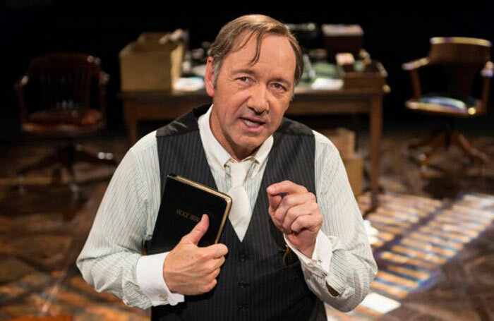 Kevin Spacey in Clarence Darrow at the Old Vic in 2014. Photo: Manuel Harlan