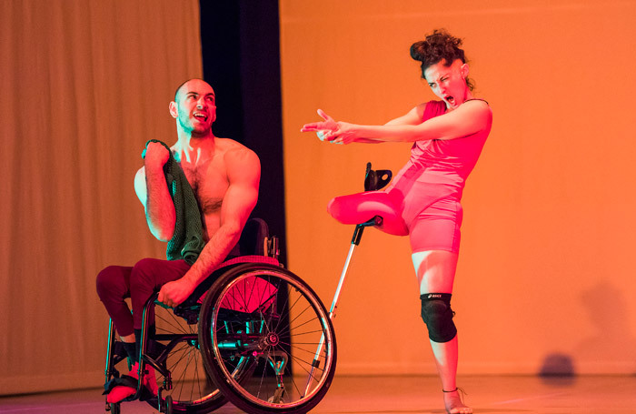 Yasmeen Godder's FAce In, part of the double bill by Candoco Dance Company at Sadler's Wells, London. Photo: Tristram Kenton