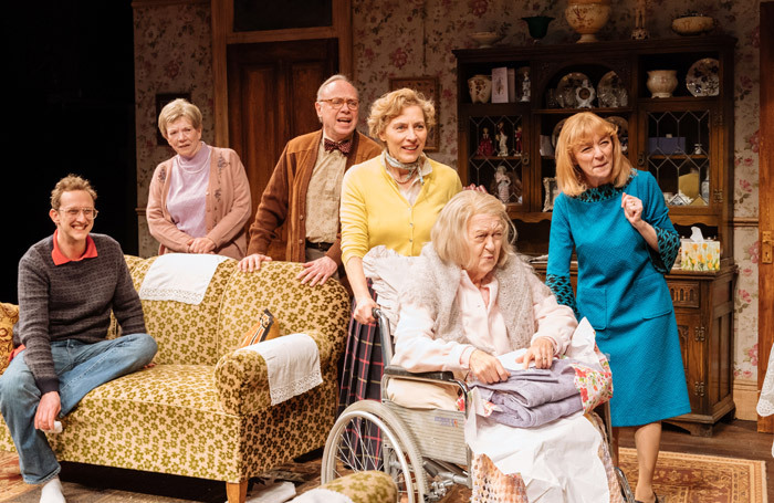 The cast of Curtains at Rose Theatre, London. Photo: Manuel Harlan