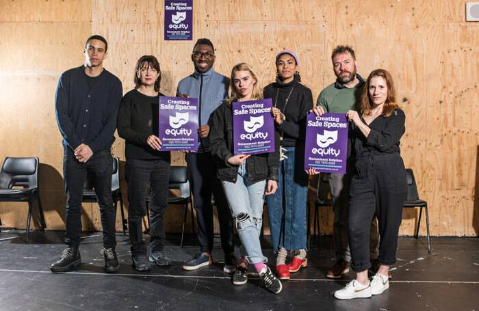 Billie Piper and the cast of Yerma, with Young Vic artistic director Kwame Kwei-Armah, kick-start Equity's Safe Space campaign. Photo: Philip Hartley