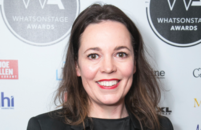 Olivia Coleman at the WhatsOnStage Awards 2018.