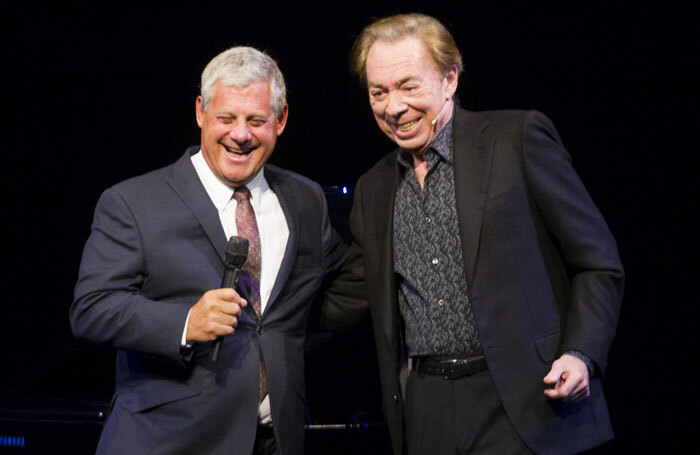 Cameron Mackintosh and Andrew Lloyd Webber at The Phantom of the Opera 30th anniversary.  Photo: Dan Wooller