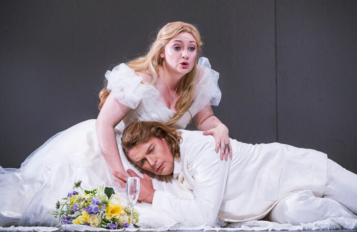 Jennifer Davis and Klaus Florian Vogt in Lohengrin at the Royal Opera House, London. Photo: Tristram Kenton