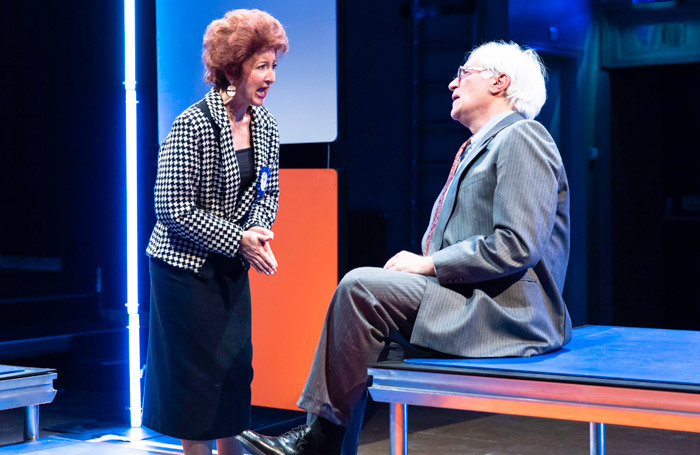 Jessica Martin and Jack Klaff in Shirleymander at the Playground Theatre, London. Photo: Simon Bohrsmann