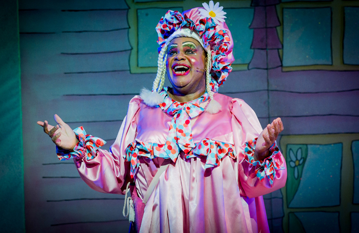 Clive Rowe in Hackney Empire's Jack and the Beanstalk in 2015. Photo: Robert Workman