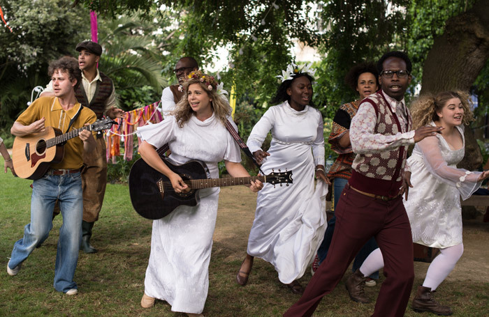 The cast of Shakespeare in the Squares' As You Like It. Photo: James Millar