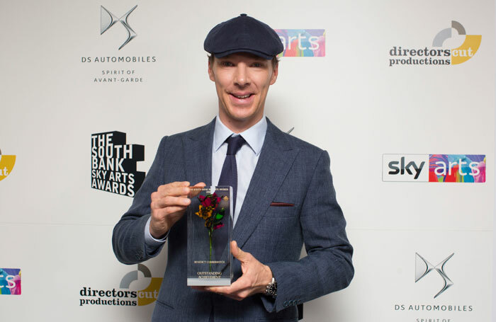 Benedict Cumberbatch received the outstanding achievement award at the South Bank Sky Arts Awards 2018. Photo: Tim Anderson