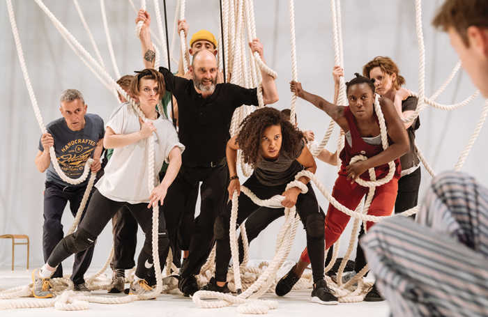 Cast of a Monster Calls in rehearsals. Photo: Manuel Harlan