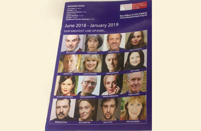 Theatre Royal Bath's 2018-19 brochure has been criticised for not featuring a single non-white face