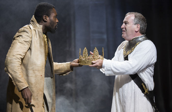 Jude Owusu and Mark Hadfield in Tamburlaine. Photo: Ellie Kurttz