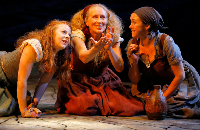 Fiona Wood, Deirdre Davis and Helen Logan in The Last Witch. Photo: Douglas McBride