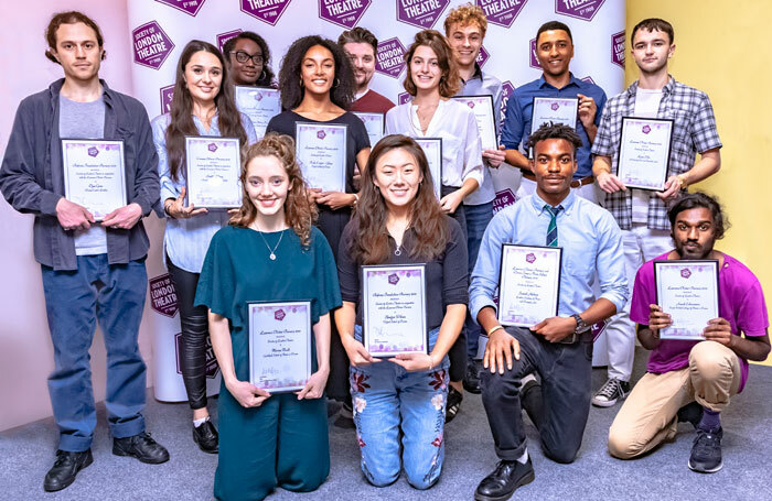 Some of the Laurence Olivier Bursary winners 2018 at the ceremony