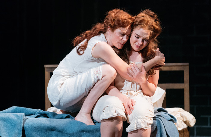 Abigail Cruttenden and Lorna Fitzgerald in Her Naked Skin at Salisbury Playhouse. Photo: Helen Murray