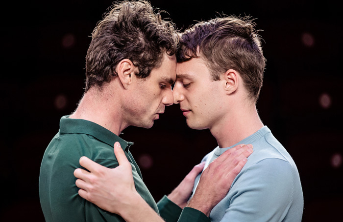 Matthew Needham and Luke Thallon in Cock at Minerva Theatre, Chichester. Photo: The Other Richard