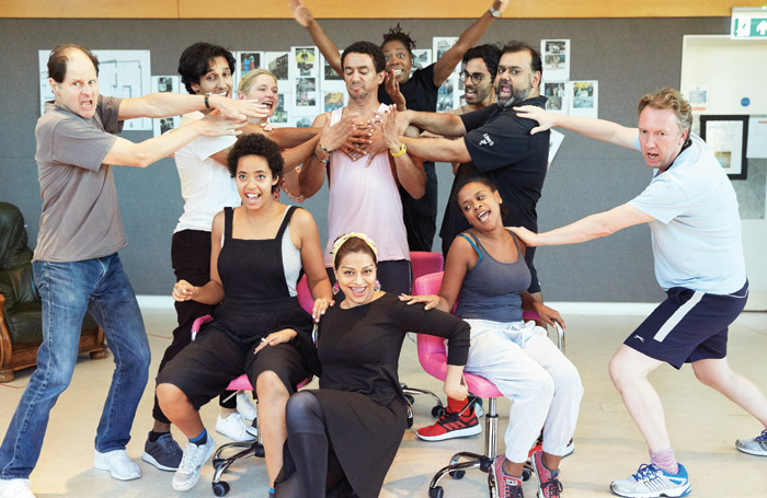 The cast of White Teeth in rehearsals. Photo: Mark Douet