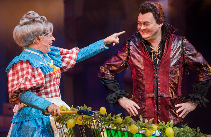 Allan Stewart and Grant Stott in Beauty and the Beast at King's Theatre, Edinburgh. Photo: Douglas Robertson