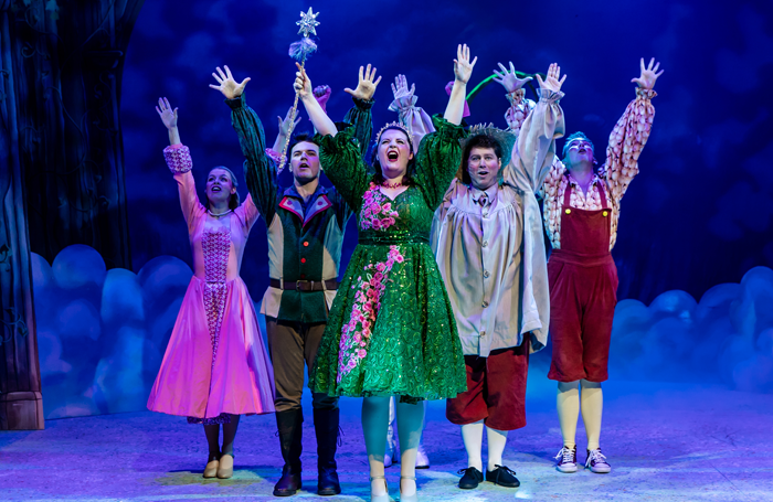 Cast of Jack and the Beanstalk at Newbury Corn Exchange. Photo: The Other Richard