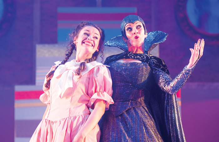 Emma Mullen and Helen Logan in Snow White and the Seven Dames. Photo: Tommy Ga Ken Wan