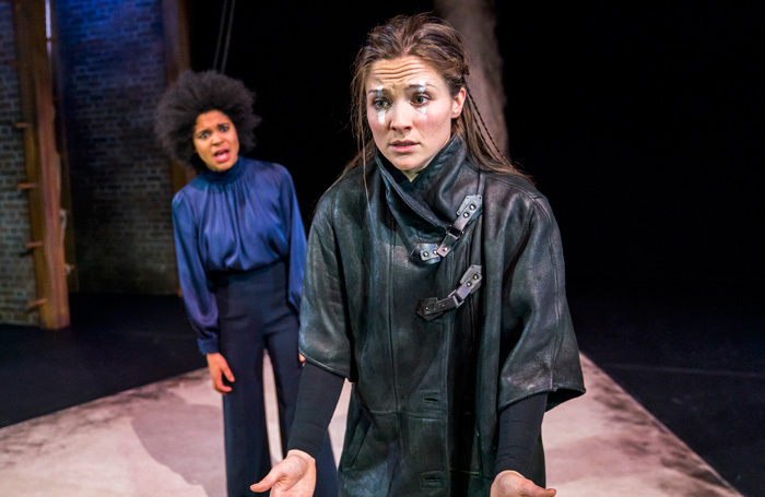 Isabel Adomakoh Young and Olivia Dowd  in Macbeth at the Garrick Theatre, London. Photo: Tristram Kenton