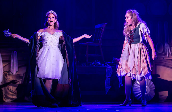 Rachel Stevens and Jemma Carlisle in Cinderella at Alban Arena, St Albans. Photo: Pamela Raith